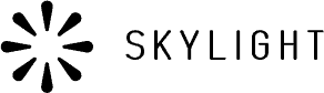 Skylight company logo with modern sunburst design
